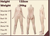 羊角社doll 132cm バスト大 #B02 ルルムヘッド ソフトビニール製ヘッド+S-TPE製ボディ 手描きメイク キャラクターの甘く爽やかなロリータアニメラブドール