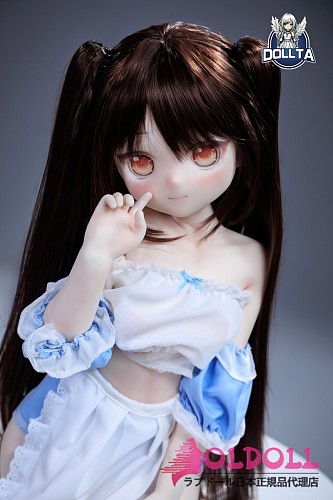 DOLLTA アニメドール 85cm 芽依 (Mei)ヘッド シリコン製 白いエプロン姿の黒髪ツインテールが魅力のかわいいドール