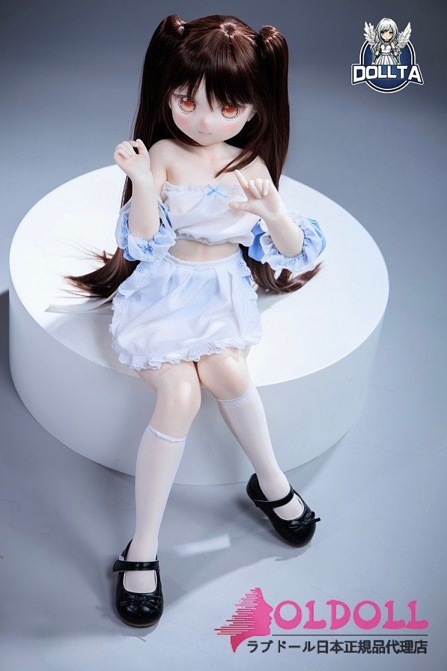 DOLLTA アニメドール 85cm 芽依 (Mei)ヘッド シリコン製 白いエプロン姿の黒髪ツインテールが魅力のかわいいドール