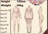 羊角社doll 132cm バスト大 #猫ヘッド デカールメイク ソフトビニール製ヘッド+S-TPE製ボディ 等身大フィギュア アニメドール 2.5次元コスプレ セクシーダッチワイフ ラブドール