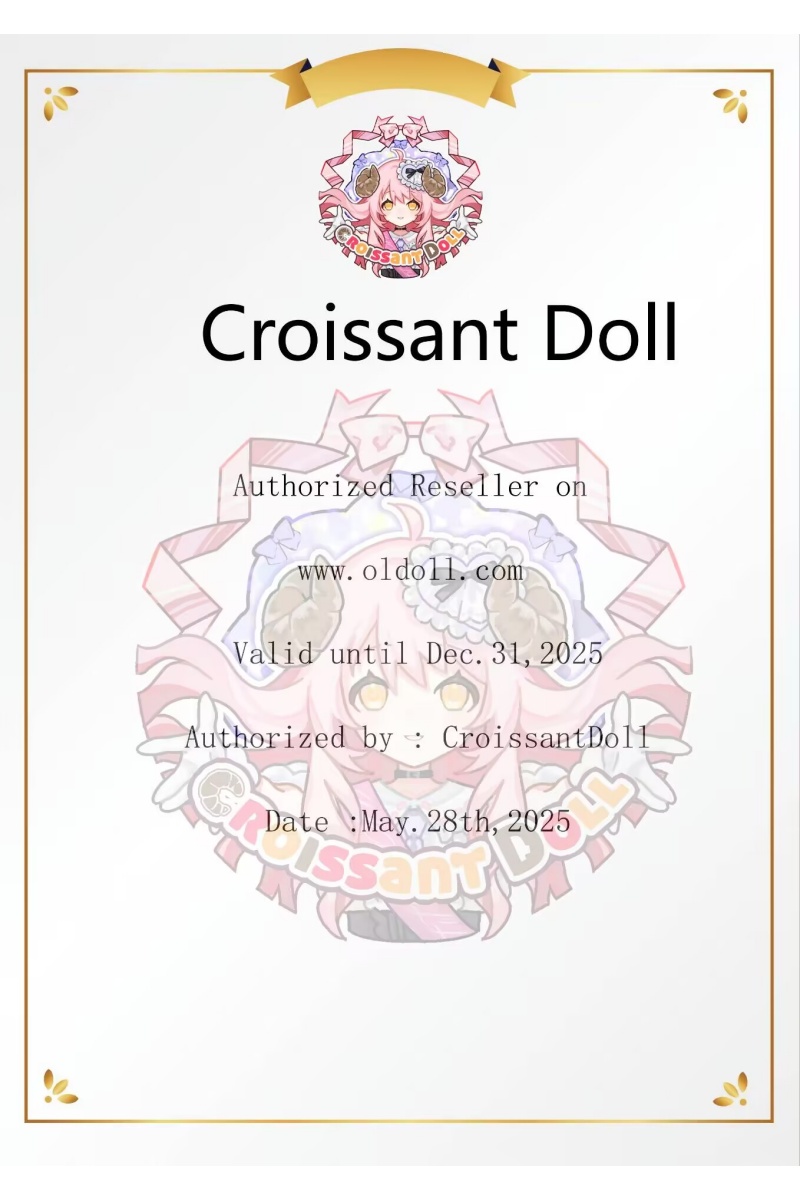 羊角社doll授权証明書