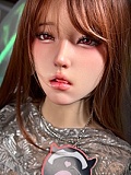 WTDOLL 165cm Eカップ  莓宝(Meibao) 白いネグリジェ姿の美人リアル金髪瞑り目ドール リアル皮膚付き