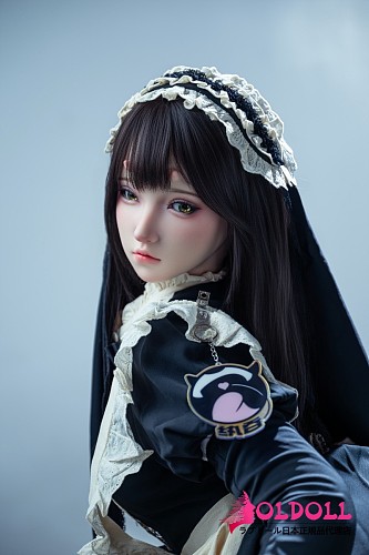WTDOLL 165cm Eカップ 丸奈奈(Wannainai) シリコン製 黒い洋ドレスと白ストッキングの清楚系美少女ドール リアル皮膚付き