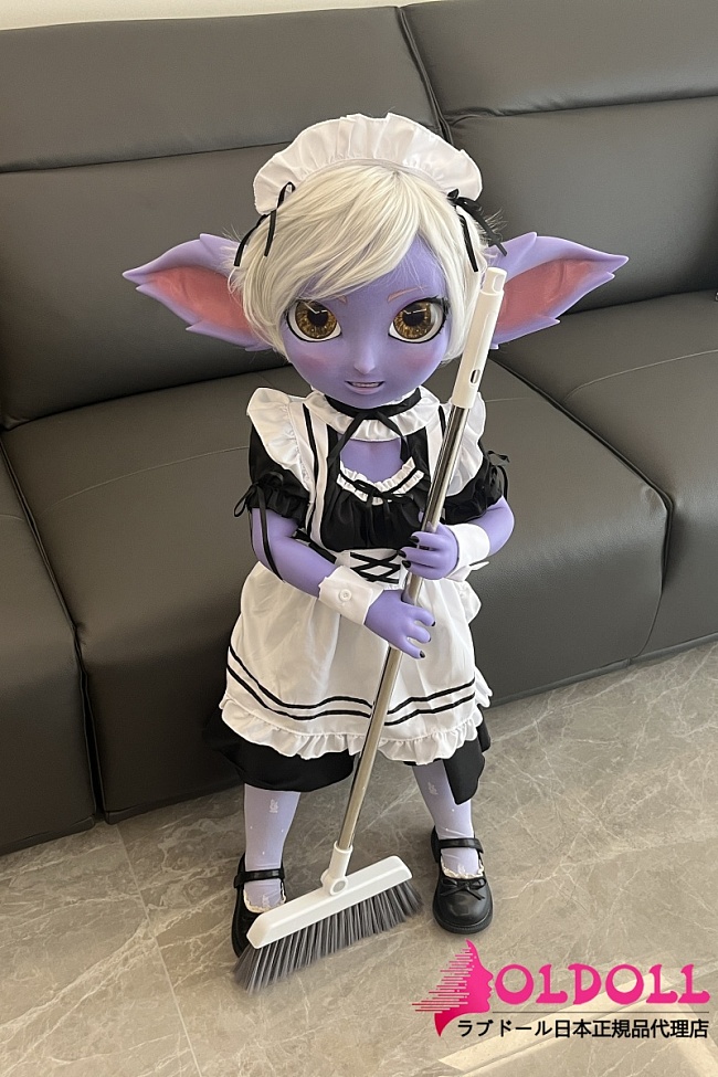 real girl （B工場）100cm 小炮（xiaopao）宣伝画像パープル肌色 シームレスドール メイド服アニメドール シリコン製異世界キャラクタードール