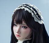 WTDOLL 165cm Eカップ  莓宝(Meibao) 白いネグリジェ姿の美人リアル金髪瞑り目ドール リアル皮膚付き