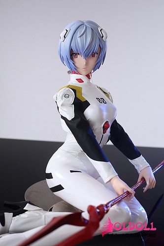 【先行予約、6月発送予定】Otaku Doll アニメ ミニドール 綾波レイ 65cm 3kg Puヘッド+シリコンボディ 白いプラグスーツ風コスチュームの青髪キャラクター