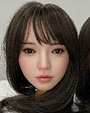 Art-doll 最新作160cm Aカップ 安室奈美ヘッド 軽量化シリコンドール 黒紫ワンピースの美少女リアルドール