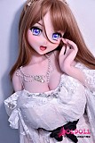 デートコーデの白いロングドレスを着たアニメ美少女ドール