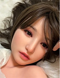 Art-doll 最新作160cm Aカップ 安室奈美ヘッド 軽量化シリコンドール 黒紫ワンピースの美少女リアルドール