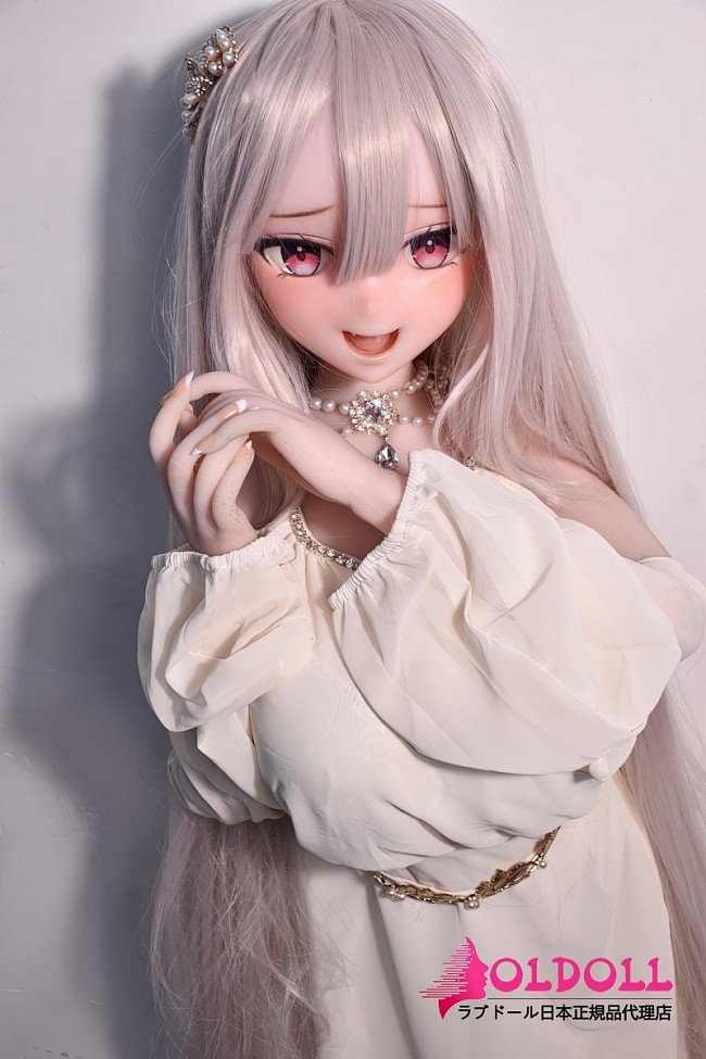 ElsaBabe アニメラブドール 148cm RAD046 相原香耶Aihara Kayaヘッド シリコン製 白いロングワンピースの銀髪二次元ドール 超乳ラブドール