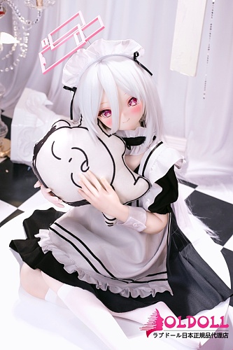 【宣伝画像と同じ衣装付き】XYGO 141cm Cカップ 爱丽丝（ailis）ヘッド シリコン頭+tpeボディ 白銀のボブヘアのメイド制服美少女アニメドール