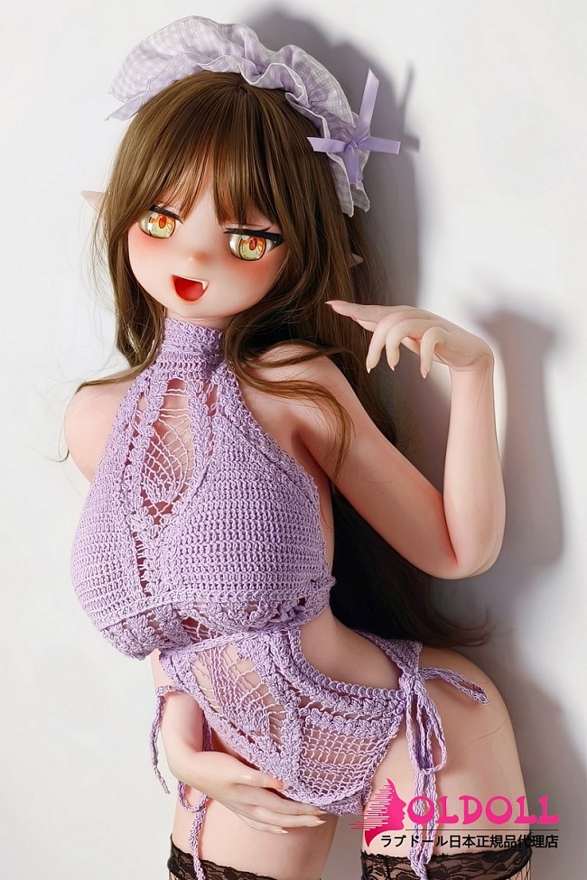 ElsaBabe アニメドール 140cm AHR026 桃井望Momoi Nozomiヘッド 超乳ドール 紫色ニットと網タイツコーデの魅力的なメスガキドール