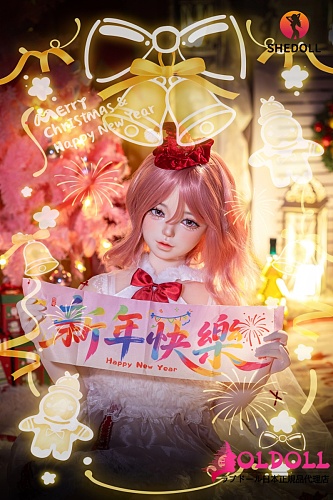 SHEDOLL 东笙(dongsheng) 2.0ヘッド 148cm Cカップ 宣伝画像tpeボディ+シリコンヘッド ホワイト×レッドのクリスマス風コスチュームの可愛い娘 アダルトラブドール