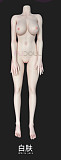 FUDOLL 皮膚版165cm Jカップ 白桃（baitao）ros口開閉機能付き 深Vノースリーブトップスと黒ストッキングの超乳ラブドール 美人ラブドール