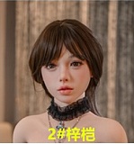 Art-doll (Novaシリーズ) 158cm Cカップ 梓桤（Ziqi）ヘッド nova素材ボディ+シリコンヘッド ros口開閉機能付き 褐色ラブドール 黒オフショルダートップスと黒ストッキングの欧米風ラブドール