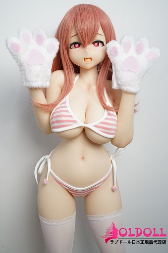 IROKEBIJIN(色気美人) フルシリコン製 90cm Fカップ Yui-Bヘッド オーラル不可 ボーダー柄のビキニと猫手グローブの可愛い美少女アニメドール