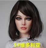 Art-doll (Novaシリーズ) 158cm Cカップ 梓桤（Ziqi）ヘッド nova素材ボディ+シリコンヘッド ros口開閉機能付き 褐色ラブドール 黒オフショルダートップスと黒ストッキングの欧米風ラブドール