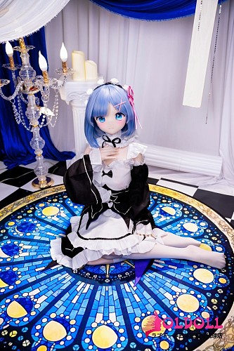 【宣伝画像と同じ衣装付き】XYGO 141cm Cカップ R02ヘッド レム シリコン頭+tpeボディ｜ メイドドール ブルーヘア美少女アニメラブドール
