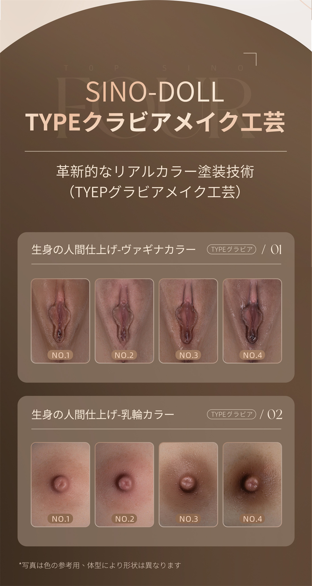 シリコンドール 永久着色技術 ボディカラー自然表現 解説