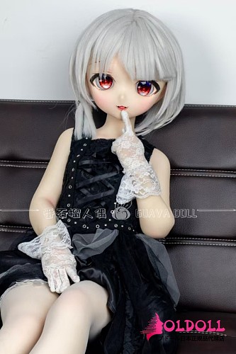guavadoll（グアバ）番石榴 137cm Aカップ DM02ヘッド ビニール（PVC）ヘッド+シリコンボディ 白髪赤瞳の美少女ラブドール アニメ ラブドール 二次元スタイル 高精細フェイス