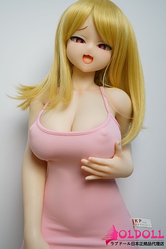 IROKEBIJIN(色気美人) フルシリコン製 ミニライプ 95cm Fカップ Akari ヘッド オーラル不可 ブロンドヘアとワンピースのセクシーアニメドール