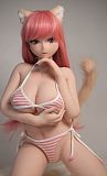 IROKEBIJIN(色気美人) フルシリコン製 ミニライプ 95cm Fカップ Akari ヘッド オーラル不可 ブロンドヘアとワンピースのセクシーアニメドール