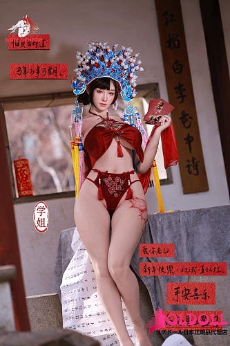 Doll Senior リアル皮膚ボディ170cm Hカップ #24 舞雪（wuxue）ヘッド 華やかな中華風の伝統ヘッドドレスと装飾の等身大リアルドール