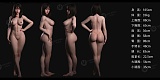 YUEdoll シームレスドール 172cm Gカップ ヘッド 潘妮(panni) 眼鏡OLスタイル 黒シャツ黒ストッキングの超乳ラブドール