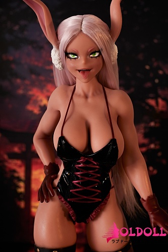 Climax doll シリコンアニメドール 70cm MK-Mila ブラック肌色 角キャラクターアニメドール 悪魔系人形