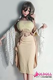 ワンピースとショール姿の等身大ドール バストディテール

