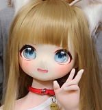 【SRメイク 表情選択可能】MOZU DOLL 121cm  黄豆狐ちゃん ソフトビニール製頭部 TPE製ボディ  ラブドール 宣伝画像と同じ制服も付属