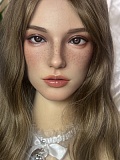 Real girl(A工場) Lシリーズ ヘッドL22 【フェイシャルEX】機能付き 高級職人メイク 困り眉毛メイク シリコンリアルドールの頭 ROS口開閉機能付き ｍ16ジョイント