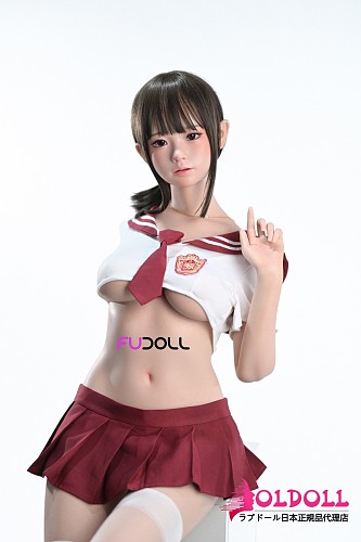 FUDOLL 148cm Dカップ 小燕（xiaoyan）シリコン製 清楚系ラブドール セクシーなへそ出しセーラー服と赤いミニスカートの美少女ドール