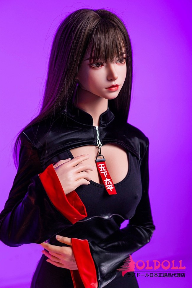 FUDOLL 163cm Dカップ ヘッド白桃（baitao） ROS口開閉機能選択可能 フルシリコン製ドール 美人ラブドール ブラックトップス×ブラックストッキング 清楚系モデル