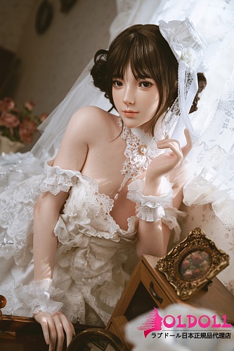 Jiusheng doll 超軽量化+リアル皮膚付き 156cm Bカップ ＃109 绾绾ヘッド 清楚で優雅な純白ドレス美少女リアルドール