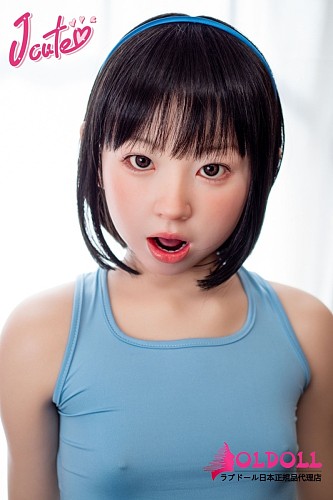 J cute AGD32 萊(らいヘッド) 149cm バスト平 シリコン製リアルドール ROS選択可能 清楚系ラブドール ブルータンクトップとヘアバンドの貧乳ドール