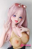 ダッチワイフ 144cm アニメ顔ドール 金色シースルーランジェリー姿