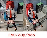 Mini Doll ミニドール  60cm（60P）#镜音（jingyin）ちゃん 二次元アニメドール ソフトビニール製ヘッド+シリコン製ボディ 巨乳女性素体 ホール付きフィギュア