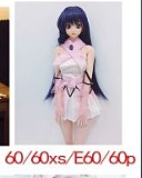 Mini Doll ミニドール  60cm（60P）#镜音（jingyin）ちゃん 二次元アニメドール ソフトビニール製ヘッド+シリコン製ボディ 巨乳女性素体 ホール付きフィギュア