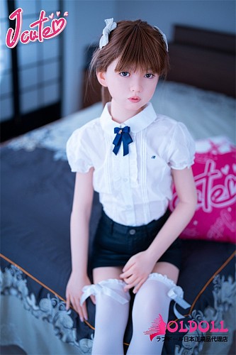 J cute 137cm バスト平 AGB08衣音ヘッド フルシリコン製 美少女ラブドール 白シャツ×ブラックショートパンツ 貧乳ドール