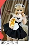 Mini Doll ミニドール  60cm（60P）#镜音（jingyin）ちゃん 二次元アニメドール ソフトビニール製ヘッド+シリコン製ボディ 巨乳女性素体 ホール付きフィギュア