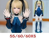 Mini Doll ミニドール  60cm（60P）#镜音（jingyin）ちゃん 二次元アニメドール ソフトビニール製ヘッド+シリコン製ボディ 巨乳女性素体 ホール付きフィギュア