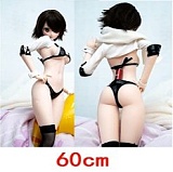 Mini Doll ミニドール  60cm（60P）#镜音（jingyin）ちゃん 二次元アニメドール ソフトビニール製ヘッド+シリコン製ボディ 巨乳女性素体 ホール付きフィギュア