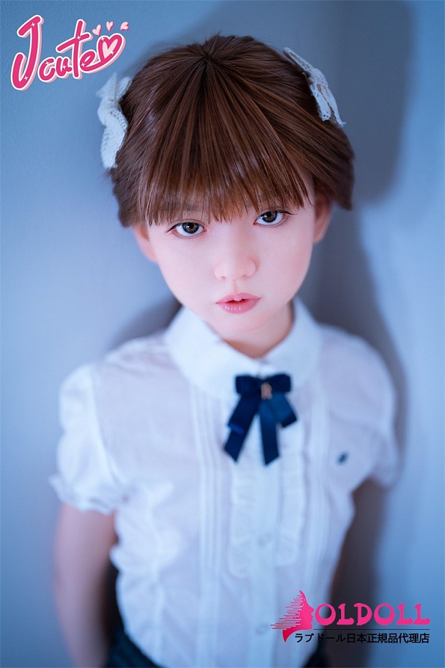 J cute 137cm バスト平 AGB08衣音ヘッド フルシリコン製 美少女ラブドール 白シャツ×ブラックショートパンツ 貧乳ドール