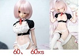 Mini Doll ミニドール  60cm（60P）#镜音（jingyin）ちゃん 二次元アニメドール ソフトビニール製ヘッド+シリコン製ボディ 巨乳女性素体 ホール付きフィギュア