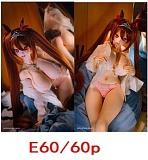 Mini Doll ミニドール  60cm（60P）#镜音（jingyin）ちゃん 二次元アニメドール ソフトビニール製ヘッド+シリコン製ボディ 巨乳女性素体 ホール付きフィギュア
