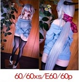 Mini Doll ミニドール  60cm（60P）#镜音（jingyin）ちゃん 二次元アニメドール ソフトビニール製ヘッド+シリコン製ボディ 巨乳女性素体 ホール付きフィギュア