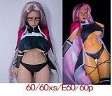 Mini Doll ミニドール  60cm（60P）#镜音（jingyin）ちゃん 二次元アニメドール ソフトビニール製ヘッド+シリコン製ボディ 巨乳女性素体 ホール付きフィギュア