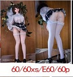 Mini Doll ミニドール  60cm（60P）#镜音（jingyin）ちゃん 二次元アニメドール ソフトビニール製ヘッド+シリコン製ボディ 巨乳女性素体 ホール付きフィギュア