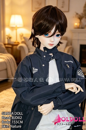 guavadoll（グアバ）番石榴 男性ボディ155cmバスト平ら BJD02ヘッド  ソフトビニール（PVC）ヘッドとボディ 1：1 等身大アニメ系ドール 癒し少年風男性フィギュア